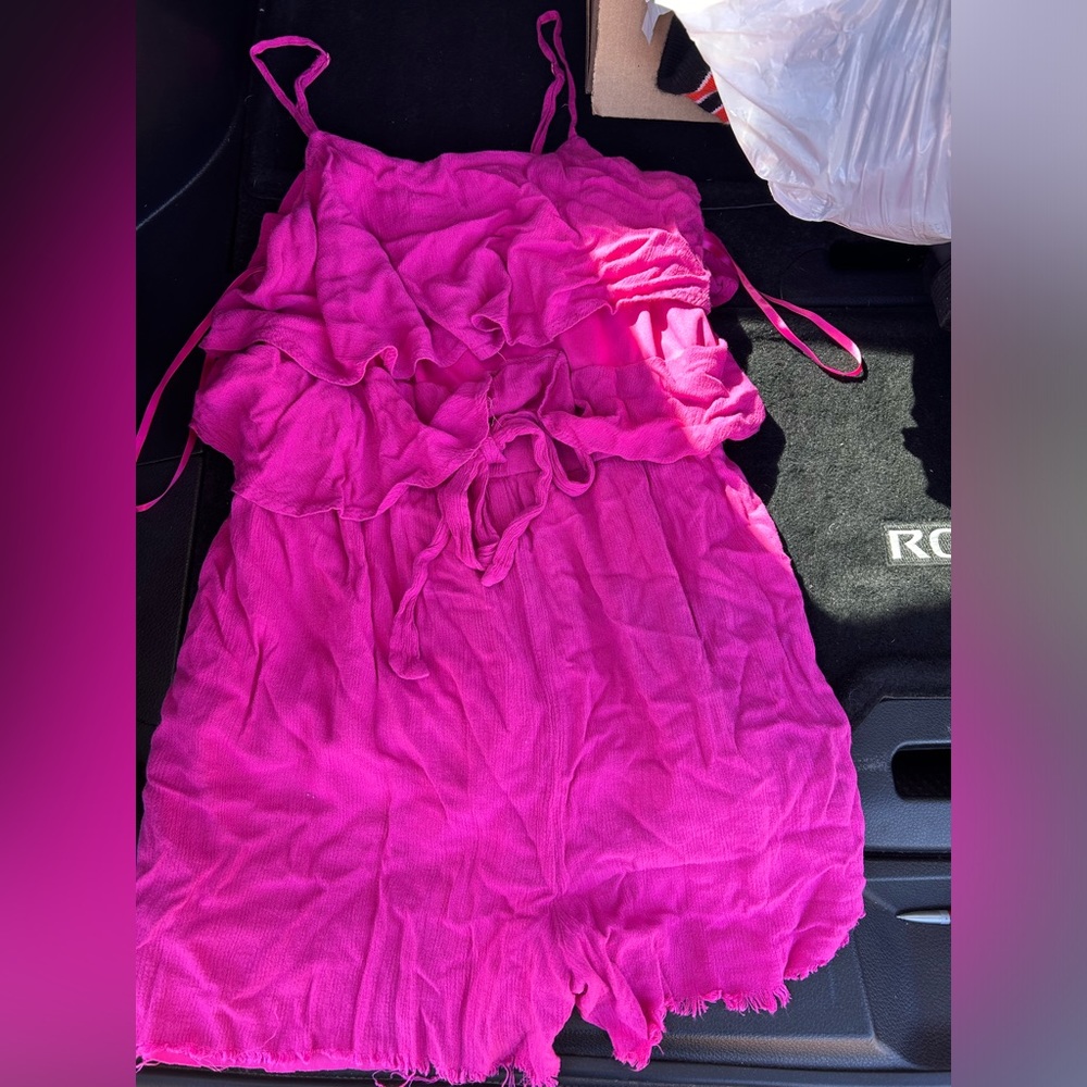 Hot pink romper